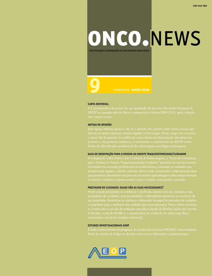 					Ver N.º 09 (2009): Revista Onco.News
				