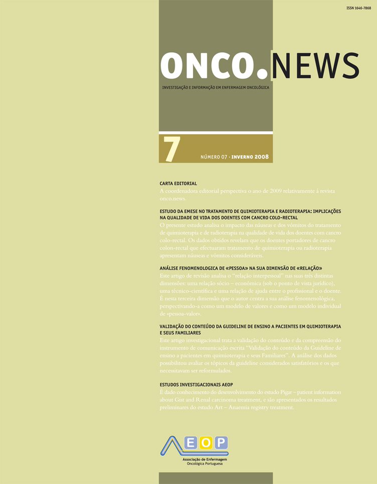 					Ver N.º 07 (2008): Revista Onco.News
				